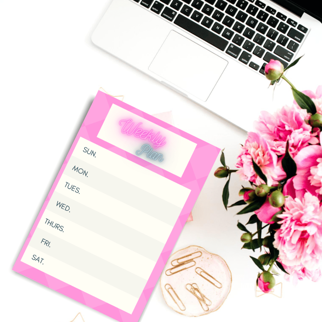 free weekly plan printable