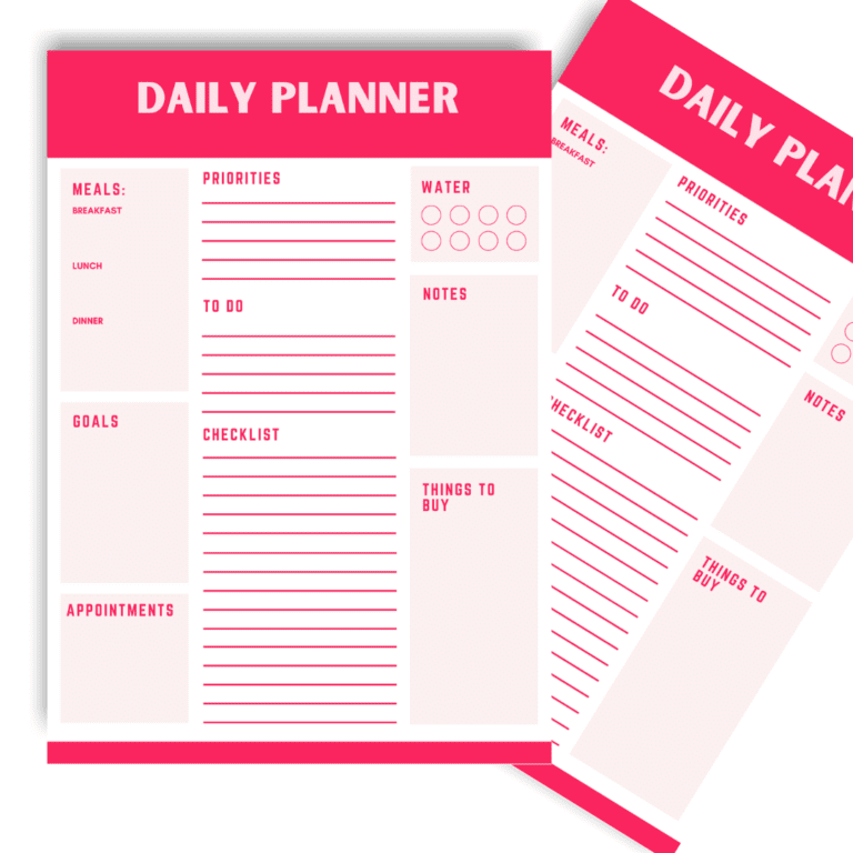 Free daily planner printable for busy moms - The Expat Mum