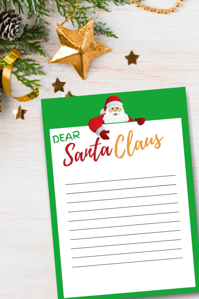 free printable letter to Santa