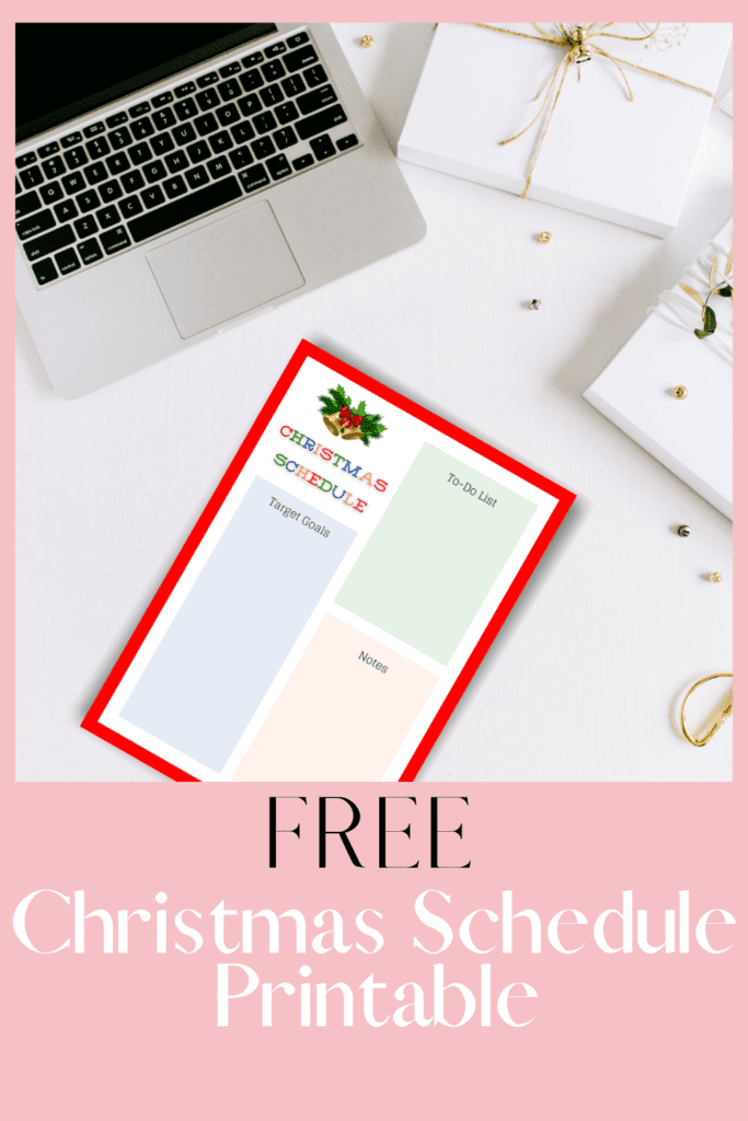 FREE CHRISTMAS SCHEDULE PRINTABLE