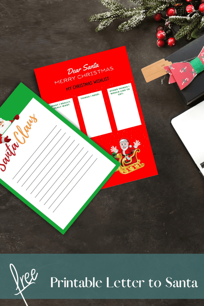 free printable letter to Santa