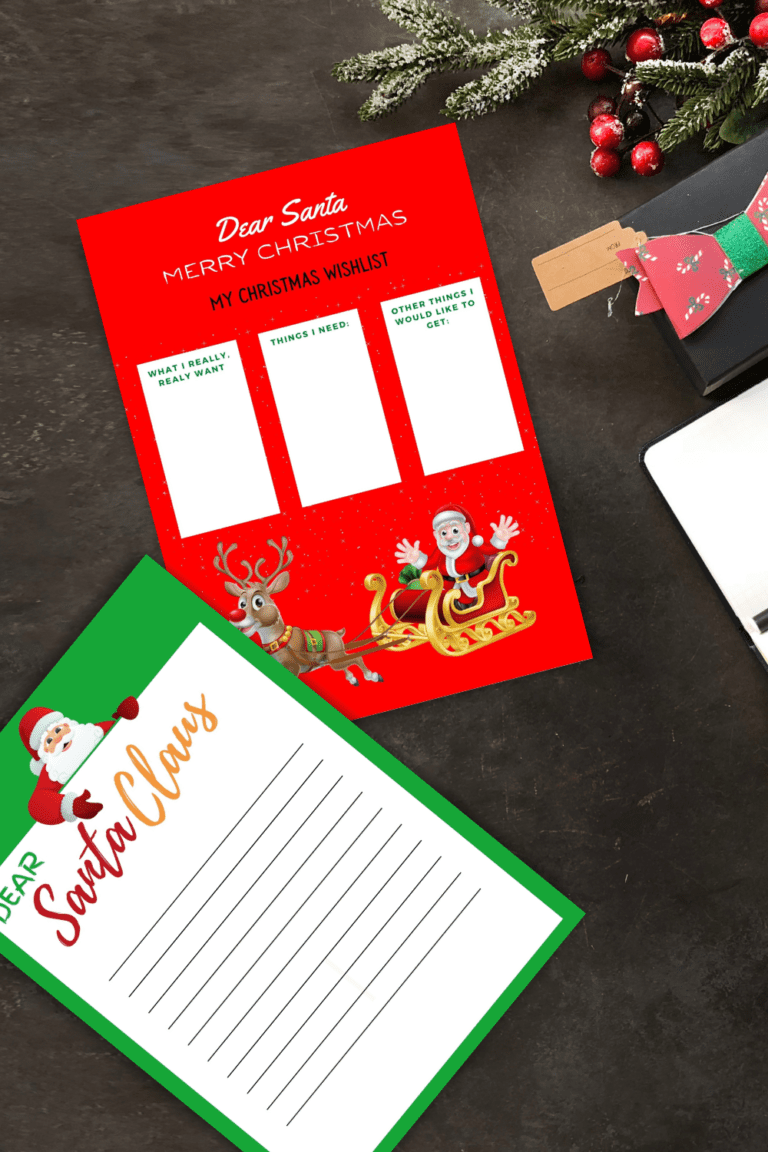 Printable free letter to Santa