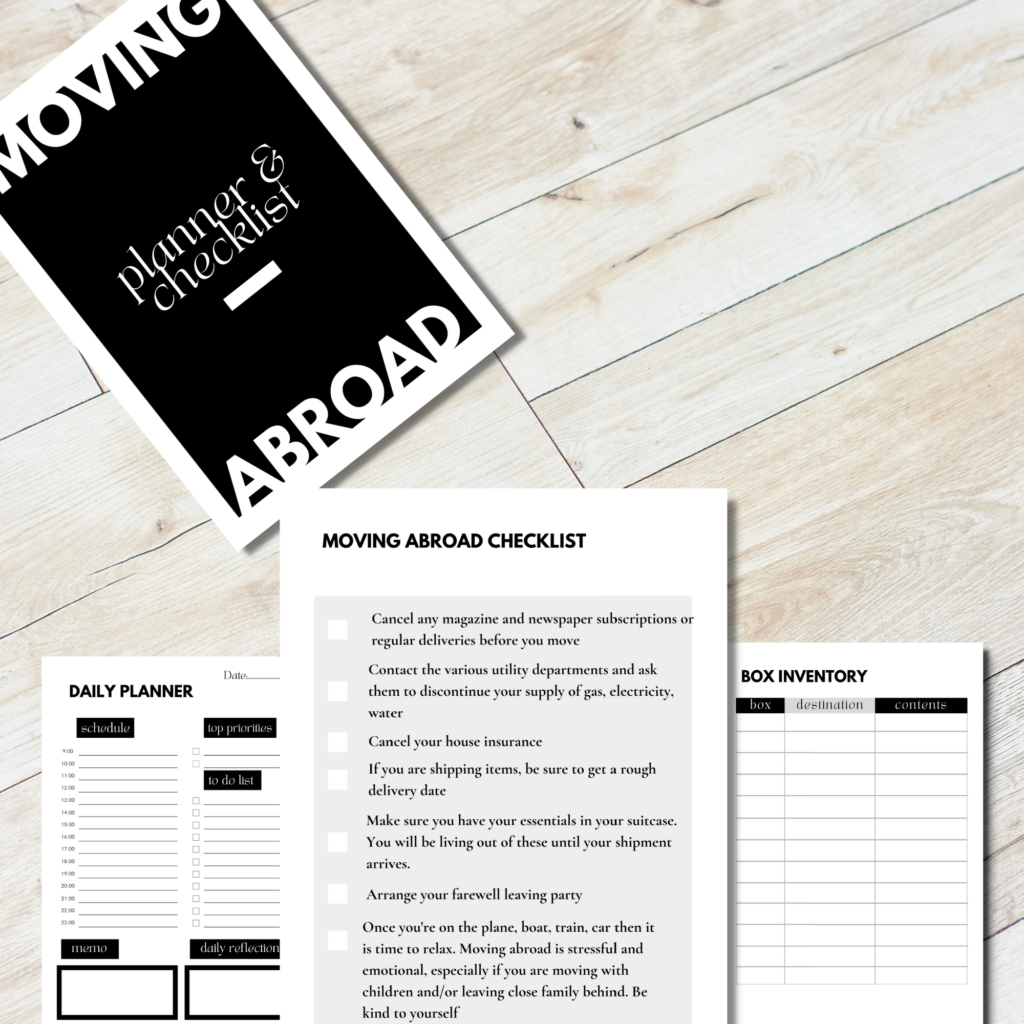 MOVING ABROAD PLANNER AND CHECKLIST
