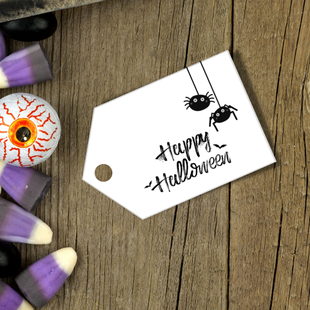 Free Halloween Black and White Printable Tags