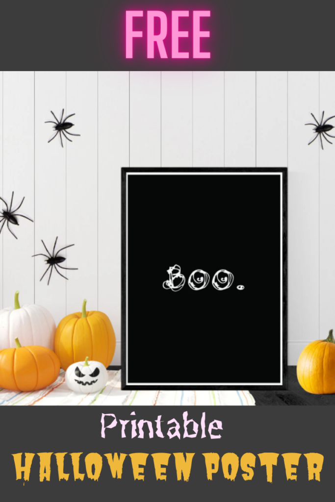 Free Spooky Halloween Boo Printable Poster