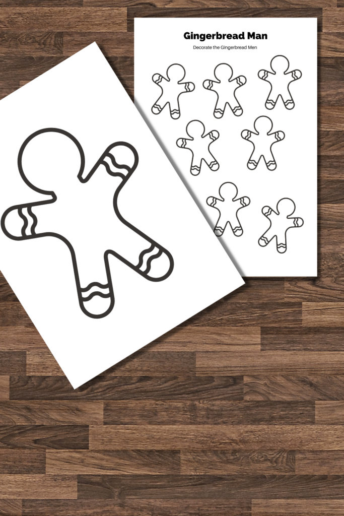 Free Printable Gingerbread Man. Let your kids get creative with this fun printable